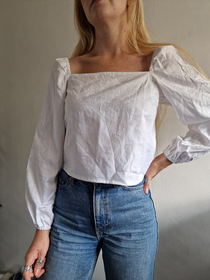 White Cotton Top (UK 6-8)