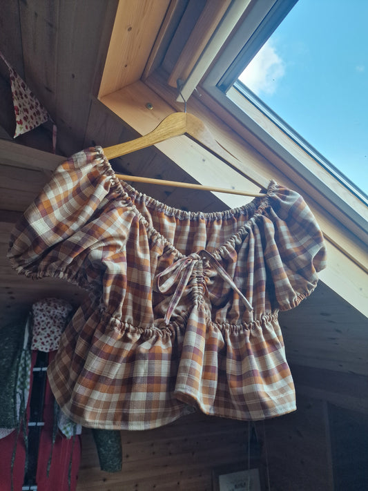 Caramel Baby-doll blouse (18-20)